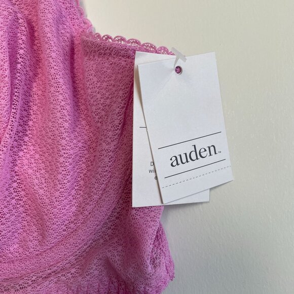 AUDEN BRA DELICATE LACE UNLINED UNDERWIRE ADJUSTABLE STRAPS PINK WOMEN'S 36D NWT - Picture 3 of 7